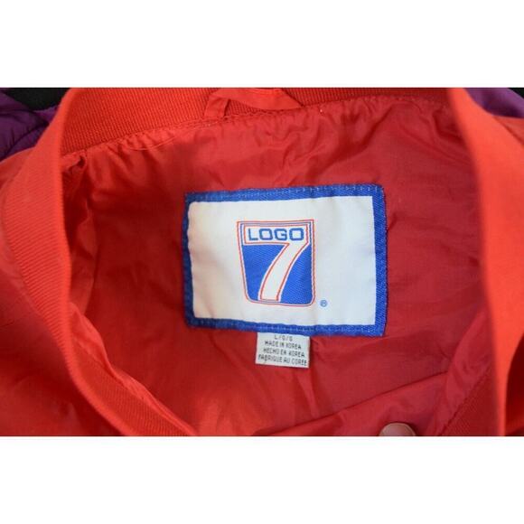 Vintage Logo 7 Athletic Nebraska Huskers Nylon Pullover Windbreaker Jacket Large - Picture 4 of 4